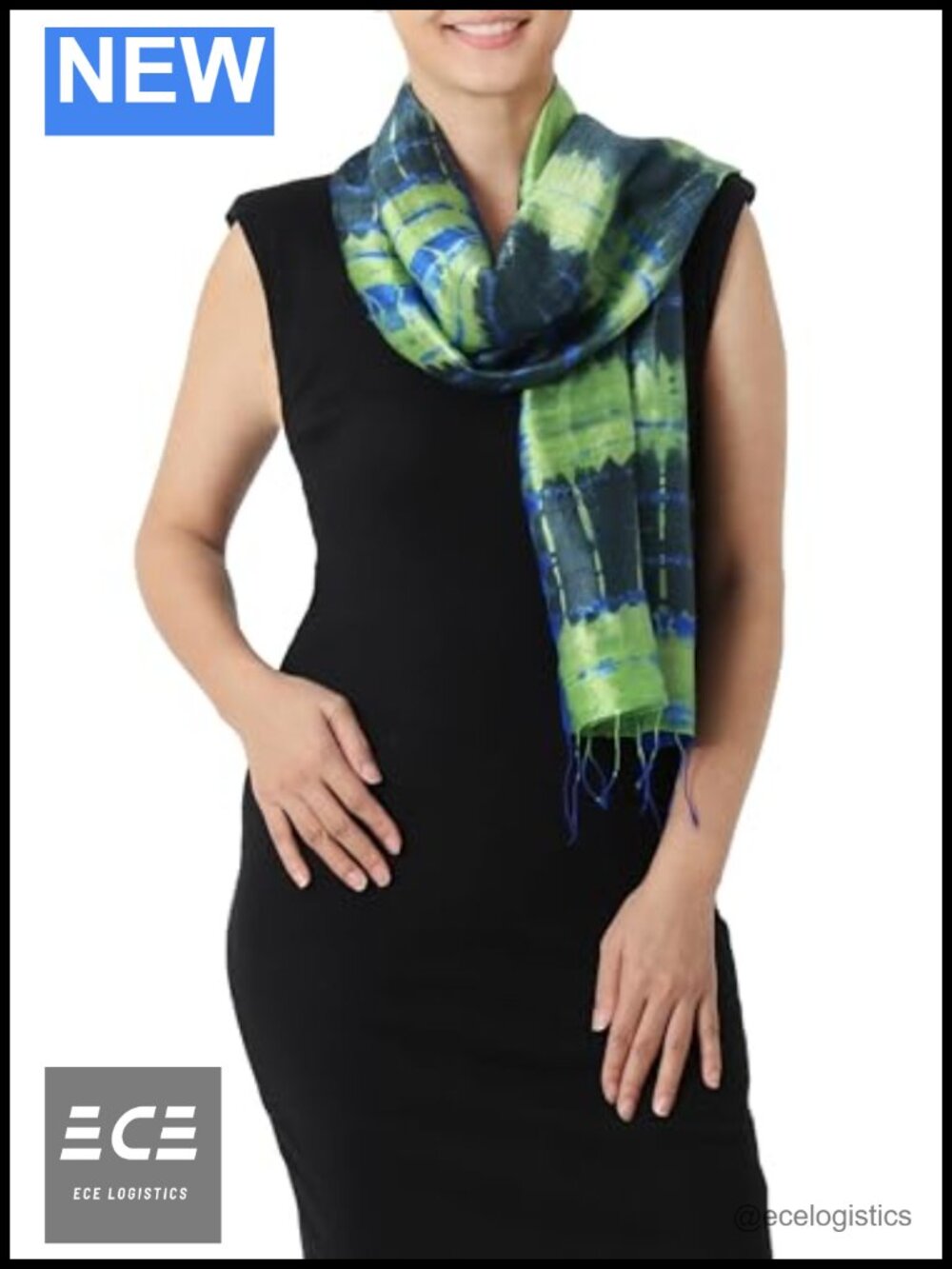 NOVICA Artisan Handcrafted Silk Scarf Tie Dyed Patterned Unique Gift